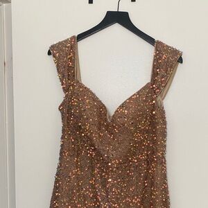 Elegant Sequin Embellished Dress 2XL